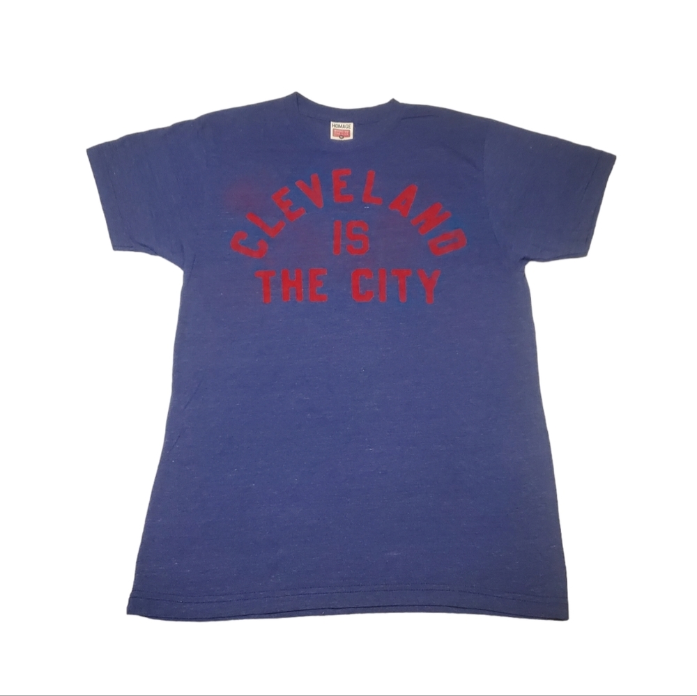 Rare Original Flock Letter Release Old School Homage Cleveland Is The City tee
